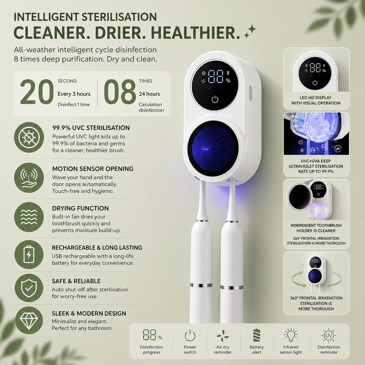 SKOON™ UV Toothbrush Steriliser